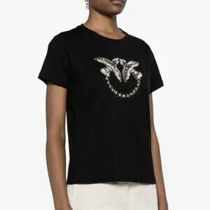 Pinko Embellished Love Birds TShirt